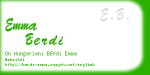 emma berdi business card